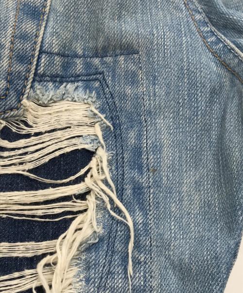 Hysteric Glamour（ヒステリックグラマー）Hysteric Glamour (ヒステリックグラマー) パッチワーク リペア＆ダメージ加工デニム インディゴ サイズ:Sの古着・服飾アイテム