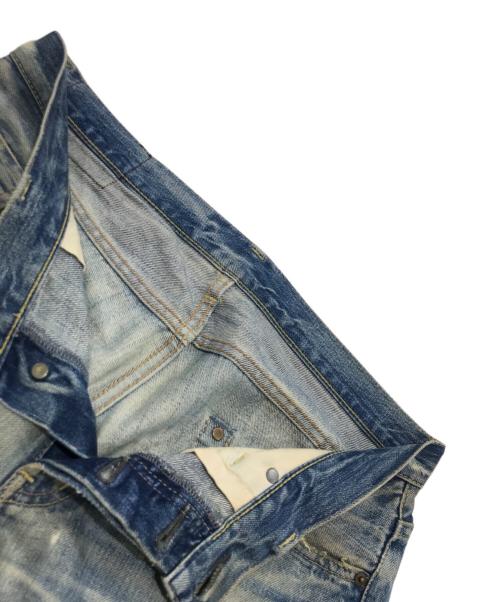 Hysteric Glamour（ヒステリックグラマー）Hysteric Glamour (ヒステリックグラマー) スタッズダメージ加工ワッペンデニムパンツ インディゴ サイズ:32の古着・服飾アイテム