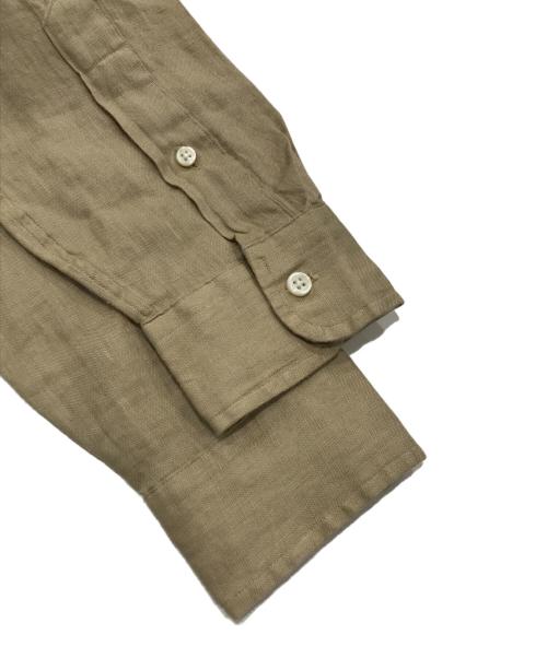 POLO RALPH LAUREN（ポロ・ラルフローレン）POLO RALPH LAUREN (ポロ・ラルフローレン) リネンボタンダウンシャツ ベージュ サイズ:XSの古着・服飾アイテム
