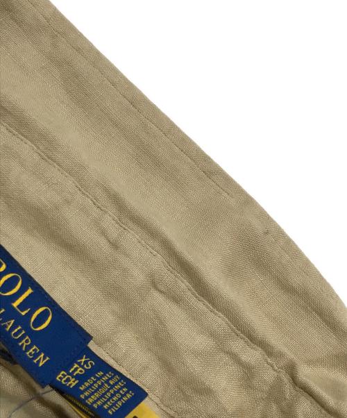 POLO RALPH LAUREN（ポロ・ラルフローレン）POLO RALPH LAUREN (ポロ・ラルフローレン) リネンボタンダウンシャツ ベージュ サイズ:XSの古着・服飾アイテム