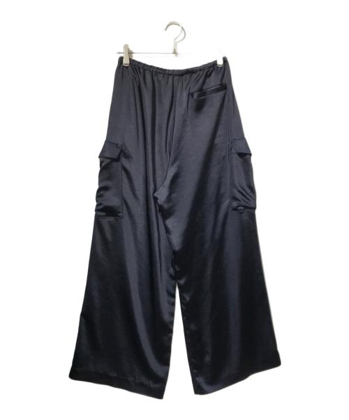ETRE TOKYO（エトレトウキョウ）ETRE TOKYO (エトレトウキョウ) アウトポケットサテンパンツ ネイビー サイズ:Mの古着・服飾アイテム