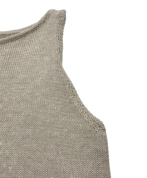 ETRE TOKYO（エトレトウキョウ）ETRE TOKYO (エトレトウキョウ) リネンロングニットワンピース ベージュ サイズ:Fの古着・服飾アイテム