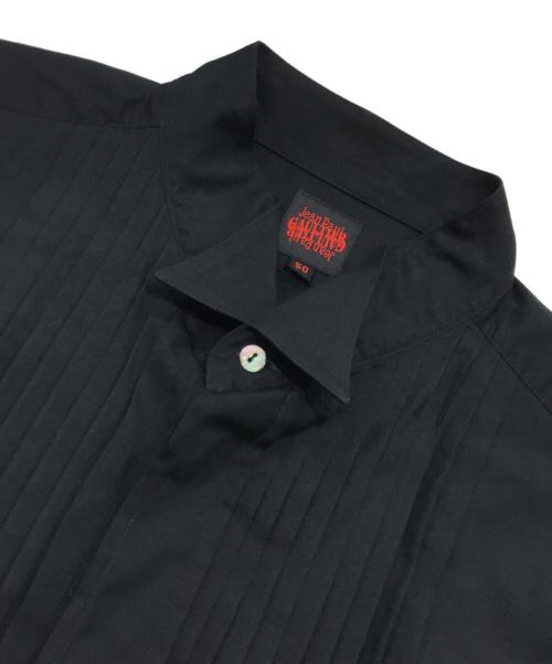 Jean Paul GAULTIER（ジャンポールゴルチェ）Jean Paul GAULTIER (ジャンポールゴルチェ) タックカフスシャツ/長袖シャツ ブラック サイズ:50の古着・服飾アイテム