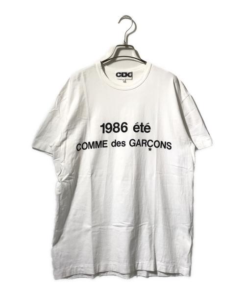 CDG（シーディージー）CDG (シーディージー) ロゴカットソー/半袖カットソー ホワイト サイズ:XXLの古着・服飾アイテム