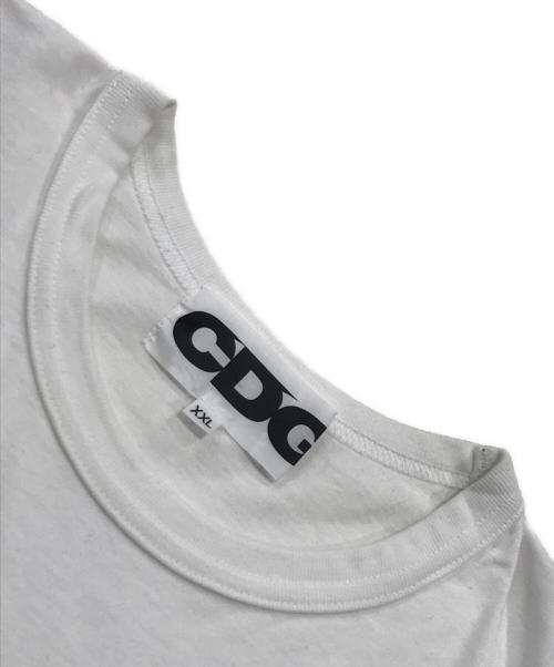 CDG（シーディージー）CDG (シーディージー) ロゴカットソー/半袖カットソー ホワイト サイズ:XXLの古着・服飾アイテム