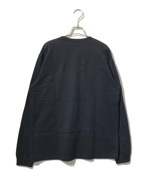 COMME des GARCONS HOMME（コムデギャルソン オム）COMME des GARCONS HOMME (コムデギャルソン オム) 綿天竺製品プリント LOGO L/S TEE ブラック サイズ:XLの古着・服飾アイテム
