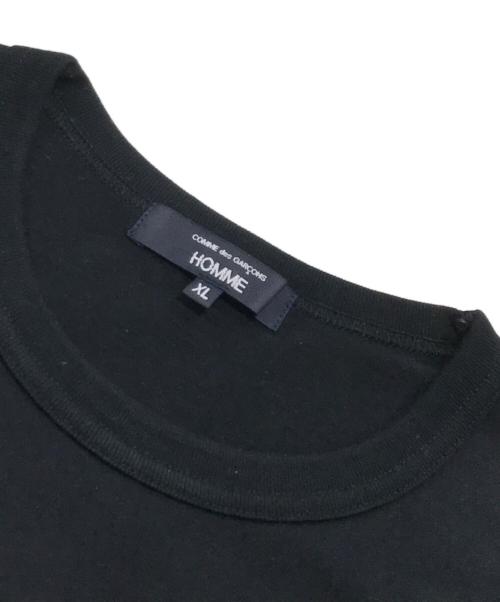 COMME des GARCONS HOMME（コムデギャルソン オム）COMME des GARCONS HOMME (コムデギャルソン オム) 綿天竺製品プリント LOGO L/S TEE ブラック サイズ:XLの古着・服飾アイテム