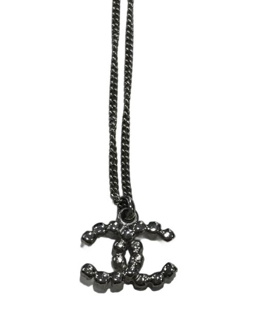 CHANEL（シャネル）CHANEL (シャネル) ココマークラインストーンネックレス シルバーの古着・服飾アイテム
