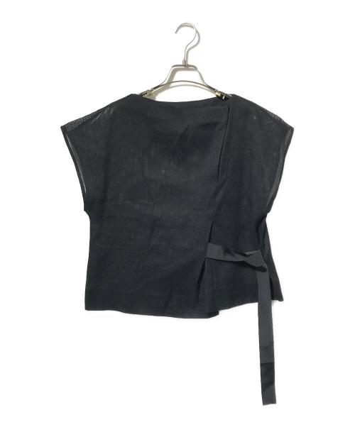 BASILE 28（バジーレ28）BASILE 28 (バジーレ28) 擬麻カラミ ブラウス ブラック サイズ:9の古着・服飾アイテム