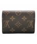 LOUIS VUITTON (ルイ ヴィトン) ポルトモネ・ロザリ ブラウン×ピンク：45000円