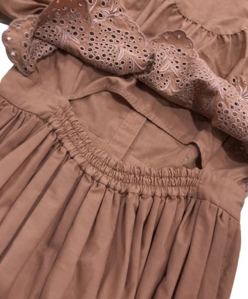 HER LIP TO（ハーリップトゥ）Her lip to (ハーリップトゥ) バックレースミディシャツドレス ピンク サイズ:Mの古着・服飾アイテム
