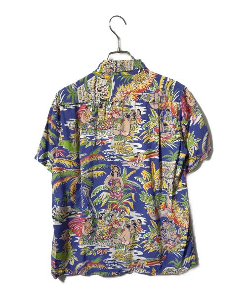 Sun Surf（サンサーフ）Sun Surf (サンサーフ) アロハシャツ ブルー×イエロー サイズ:SIZE Sの古着・服飾アイテム