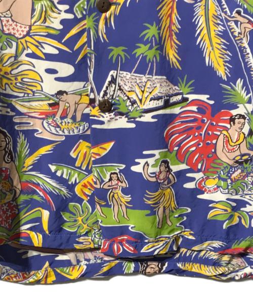 Sun Surf（サンサーフ）Sun Surf (サンサーフ) アロハシャツ ブルー×イエロー サイズ:SIZE Sの古着・服飾アイテム