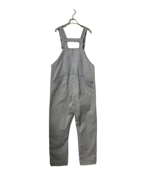 NATAL DESIGN（ネイタルデザイン）NATAL DESIGN (ネイタルデザイン) ヒッコリーオーバーオール ネイビー×ホワイト サイズ:Sの古着・服飾アイテム