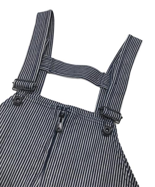 NATAL DESIGN（ネイタルデザイン）NATAL DESIGN (ネイタルデザイン) ヒッコリーオーバーオール ネイビー×ホワイト サイズ:Sの古着・服飾アイテム
