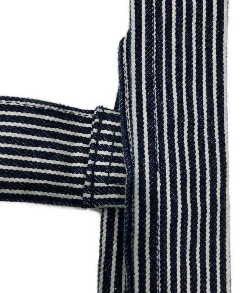 NATAL DESIGN（ネイタルデザイン）NATAL DESIGN (ネイタルデザイン) ヒッコリーオーバーオール ネイビー×ホワイト サイズ:Sの古着・服飾アイテム