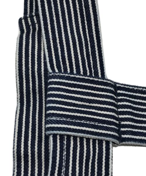 NATAL DESIGN（ネイタルデザイン）NATAL DESIGN (ネイタルデザイン) ヒッコリーオーバーオール ネイビー×ホワイト サイズ:Sの古着・服飾アイテム