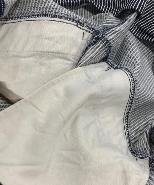 NATAL DESIGN（ネイタルデザイン）NATAL DESIGN (ネイタルデザイン) ヒッコリーオーバーオール ネイビー×ホワイト サイズ:Sの古着・服飾アイテム
