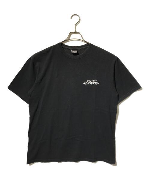 stussy（ステューシー）stussy (ステューシー) SERVICE TEE/半袖カットソー ブラック サイズ:Lの古着・服飾アイテム