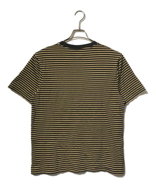 stussy（ステューシー）stussy (ステューシー) ジャックストライプクルーTシャツ/半袖Tシャツ ブラウン×ブラック サイズ:Mの古着・服飾アイテム