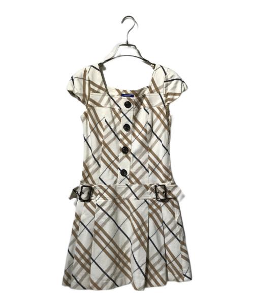 BURBERRY BLUE LABEL（バーバリー ブルー レーベル）BURBERRY BLUE LABEL (バーバリー ブルー レーベル) ノースリーブワンピース ベージュ サイズ:36の古着・服飾アイテム