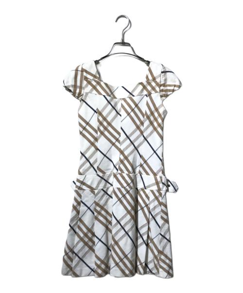 BURBERRY BLUE LABEL（バーバリー ブルー レーベル）BURBERRY BLUE LABEL (バーバリー ブルー レーベル) ノースリーブワンピース ベージュ サイズ:36の古着・服飾アイテム