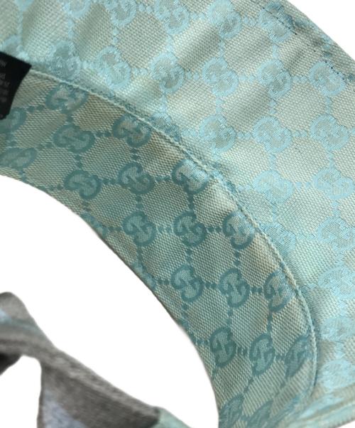 GUCCI（グッチ）GUCCI (グッチ) GGキャンバスサンバイザー スカイブルーの古着・服飾アイテム