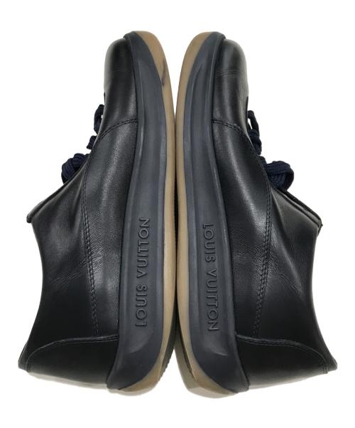 LOUIS VUITTON（ルイ ヴィトン）LOUIS VUITTON (ルイ ヴィトン) レザーローカットスニーカー ブラック サイズ:37 1/2の古着・服飾アイテム