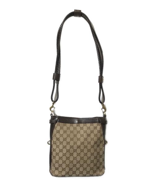 GUCCI（グッチ）GUCCI (グッチ) GG3連ショルダーバッグ ベージュ×ブラウンの古着・服飾アイテム