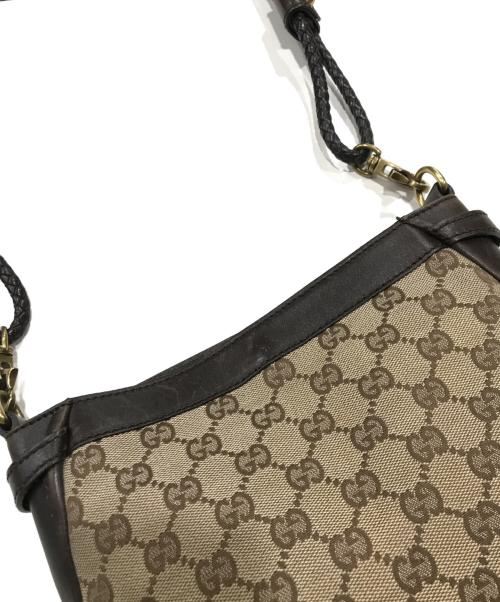 GUCCI（グッチ）GUCCI (グッチ) GG3連ショルダーバッグ ベージュ×ブラウンの古着・服飾アイテム