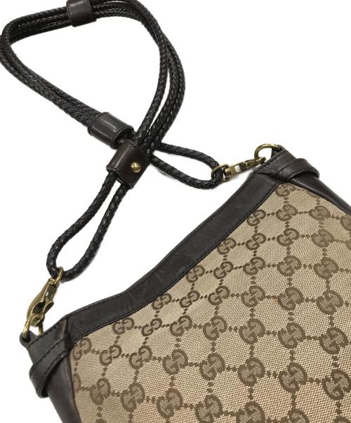 GUCCI（グッチ）GUCCI (グッチ) GG3連ショルダーバッグ ベージュ×ブラウンの古着・服飾アイテム
