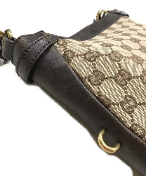 GUCCI（グッチ）GUCCI (グッチ) GG3連ショルダーバッグ ベージュ×ブラウンの古着・服飾アイテム
