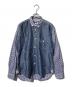 COMME des GARCONS JUNYA WATANABE MAN（コム デ ギャルソン ジュンヤ ワタナベ マン）の古着「リネンブレンドシャンブレー×ギンガムチェック切替シャツ」｜ブルー×ホワイト