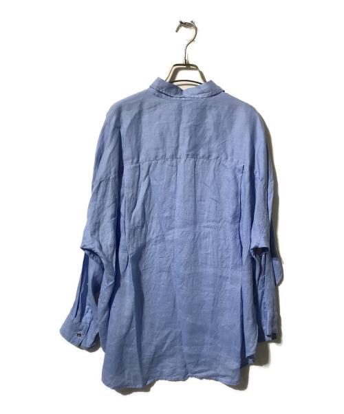 Spick and Span（スピック＆スパン）Spick and Span (スピック＆スパン) 80リネンカシュクール ビッグシャツ ブルー サイズ:FREEの古着・服飾アイテム