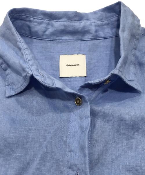 Spick and Span（スピック＆スパン）Spick and Span (スピック＆スパン) 80リネンカシュクール ビッグシャツ ブルー サイズ:FREEの古着・服飾アイテム