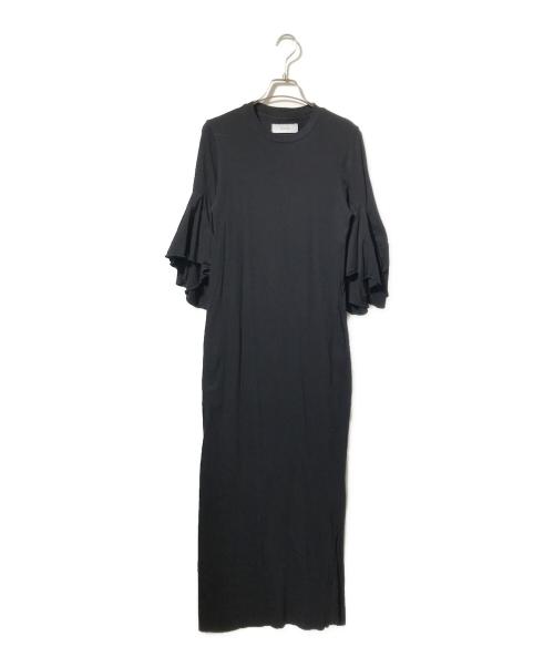 FACETASM（ファセッタズム）FACETASM (ファセッタズム) フレアスリーブロングカットソーワンピース ブラック サイズ:1の古着・服飾アイテム