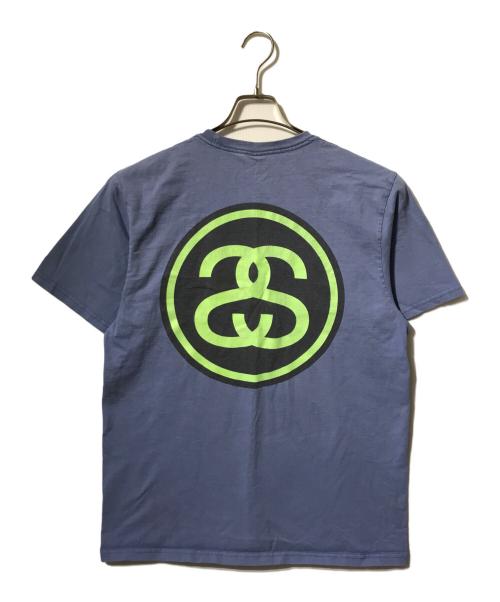 stussy（ステューシー）stussy (ステューシー) 両面ロゴプリントTシャツ/半袖Ｔシャツ ブルー サイズ:Mの古着・服飾アイテム