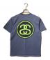 stussy (ステューシー) 両面ロゴプリントTシャツ/半袖Ｔシャツ ブルー サイズ:M：6000円