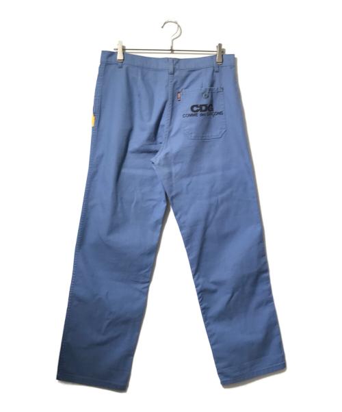 GOOD DESIGN SHOP COMME des GARCONS（グッドデザインショップ コムデギャルソン）GOOD DESIGN SHOP COMME des GARCONS (グッドデザインショップ コムデギャルソン) ツータックワークパンツ ブルー サイズ:Mの古着・服飾アイテム