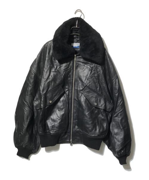 MAISON SPECIAL（メゾンスペシャル）MAISON SPECIAL (メゾンスペシャル) Sheep Leather Mouton G-1 Flight Jacket ブラック サイズ:1の古着・服飾アイテム