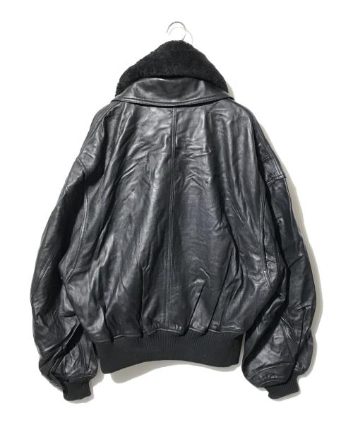 MAISON SPECIAL（メゾンスペシャル）MAISON SPECIAL (メゾンスペシャル) Sheep Leather Mouton G-1 Flight Jacket ブラック サイズ:1の古着・服飾アイテム