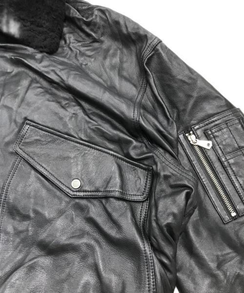 MAISON SPECIAL（メゾンスペシャル）MAISON SPECIAL (メゾンスペシャル) Sheep Leather Mouton G-1 Flight Jacket ブラック サイズ:1の古着・服飾アイテム