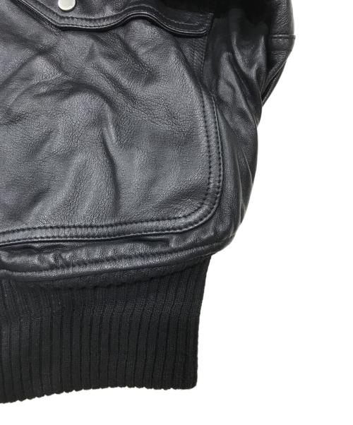 MAISON SPECIAL（メゾンスペシャル）MAISON SPECIAL (メゾンスペシャル) Sheep Leather Mouton G-1 Flight Jacket ブラック サイズ:1の古着・服飾アイテム