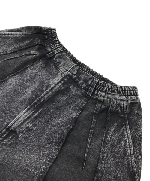 MAISON SPECIAL（メゾンスペシャル）MAISON SPECIAL (メゾンスペシャル) Denim Switching Wide Cargo Alien Pants/デニム切り替えワイドカーゴエイリアンパンツ ブラックの古着・服飾アイテム