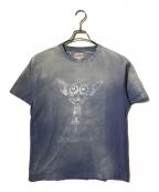 KAMIYAカミヤ）の古着「MONSTER' Printed Bleach Tee/半袖Tシャツ」｜ブルー