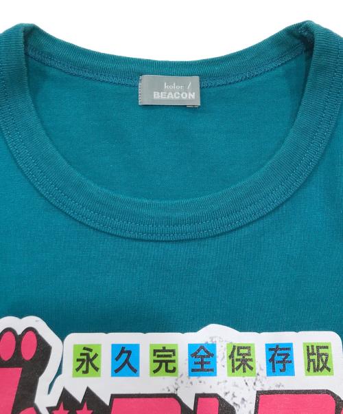 kolor/BEACON（カラービーコン）kolor/BEACON (カラービーコン) カラービーコン マガジンフプリントTシャツ/半袖カットソー ブルー サイズ:1の古着・服飾アイテム