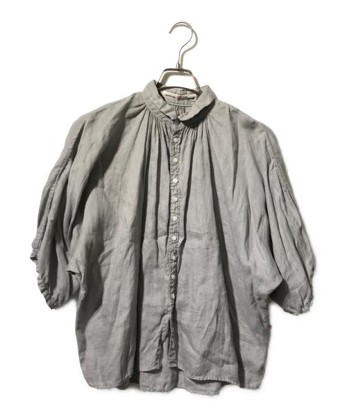 BROCANTE（ブロカント）Brocante (ブロカント) リネンブラウス グレー サイズ:2の古着・服飾アイテム