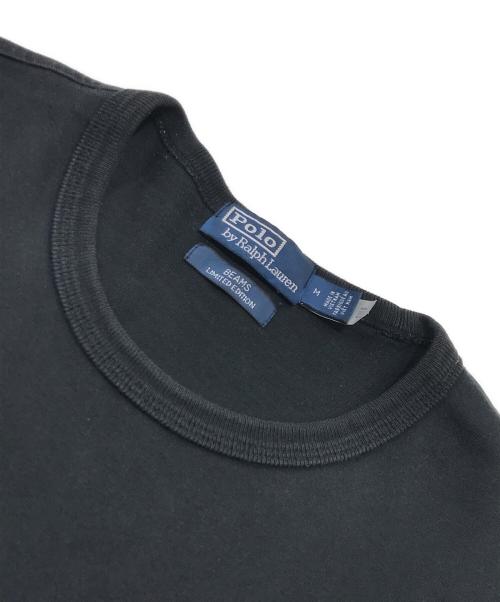 POLO RALPH LAUREN（ポロ・ラルフローレン）POLO RALPH LAUREN (ポロ・ラルフローレン) BEAMS (ビームス) 別注ワンポイントTシャツ ブラック サイズ:Mの古着・服飾アイテム