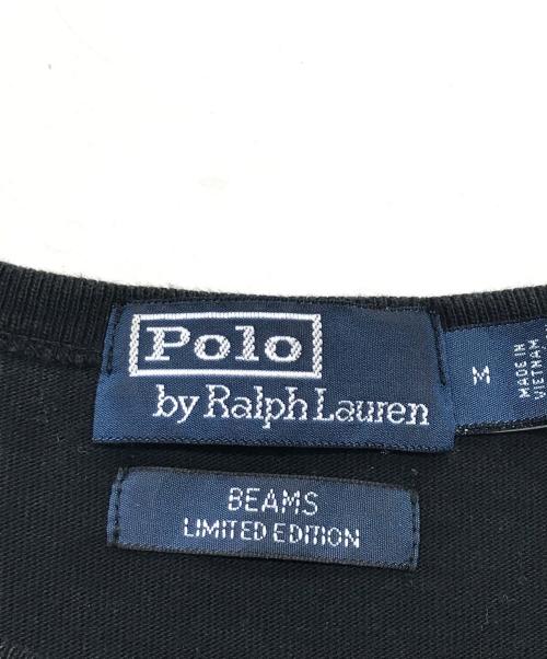 POLO RALPH LAUREN（ポロ・ラルフローレン）POLO RALPH LAUREN (ポロ・ラルフローレン) BEAMS (ビームス) 別注ワンポイントTシャツ ブラック サイズ:Mの古着・服飾アイテム