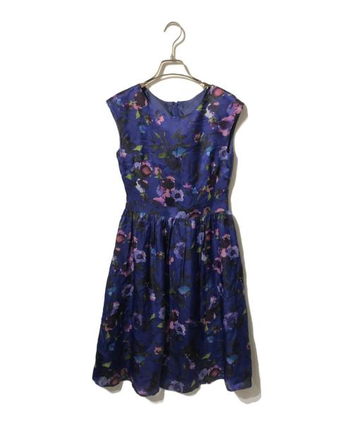 ANAYI（アナイ）ANAYI (アナイ) シルクノースリーブワンピース/ノースリーブワンピ ブルー サイズ:36の古着・服飾アイテム